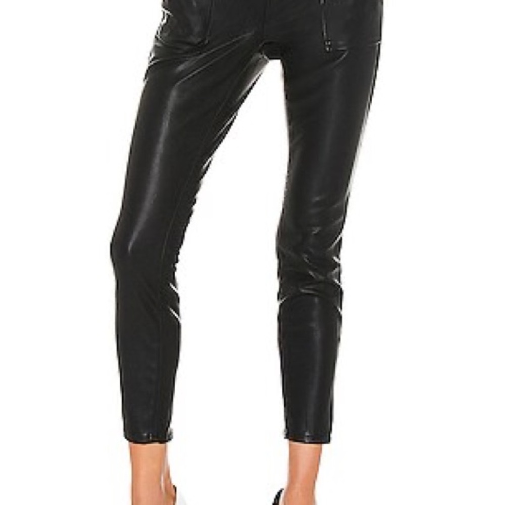 BlankNYC Carbon Vegan Leather Black Skinny Pant size 26